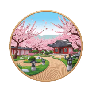 Animated graphic of spring in Korea
